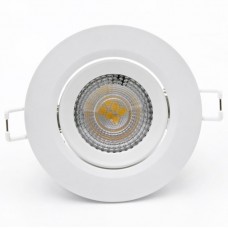 Φωτιστικό LED Χωνευτό Κινητό 5W 230V 400lm 38° 3000K Θερμό Φως Λευκό 21-051000